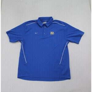 Nike Team Men Blue Polo Shirt Short Sleeve Size XL